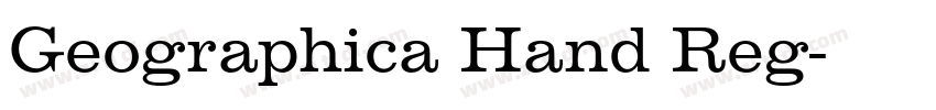 Geographica Hand Reg字体转换